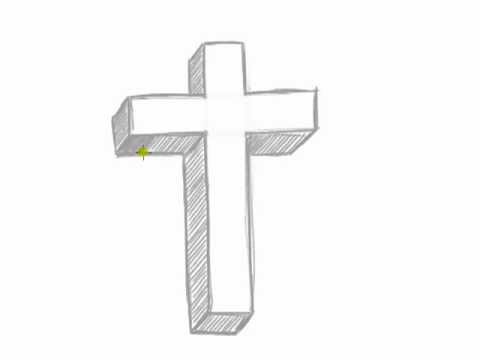 480x360 how to draw a cross - Religious Cross Drawing