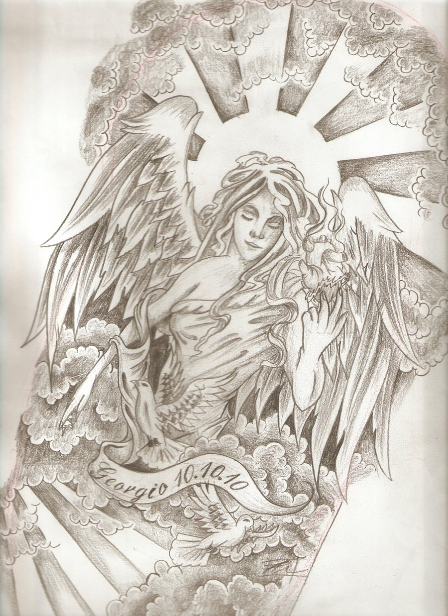 900x1238 religious tattoo designs drawings - Religious Drawings