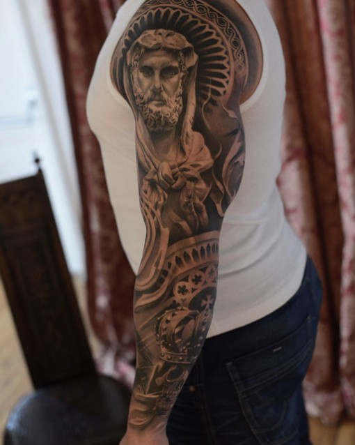 510x638 religious tattoo sleeve best tattoo ideas gallery - Religious Tattoo Drawings