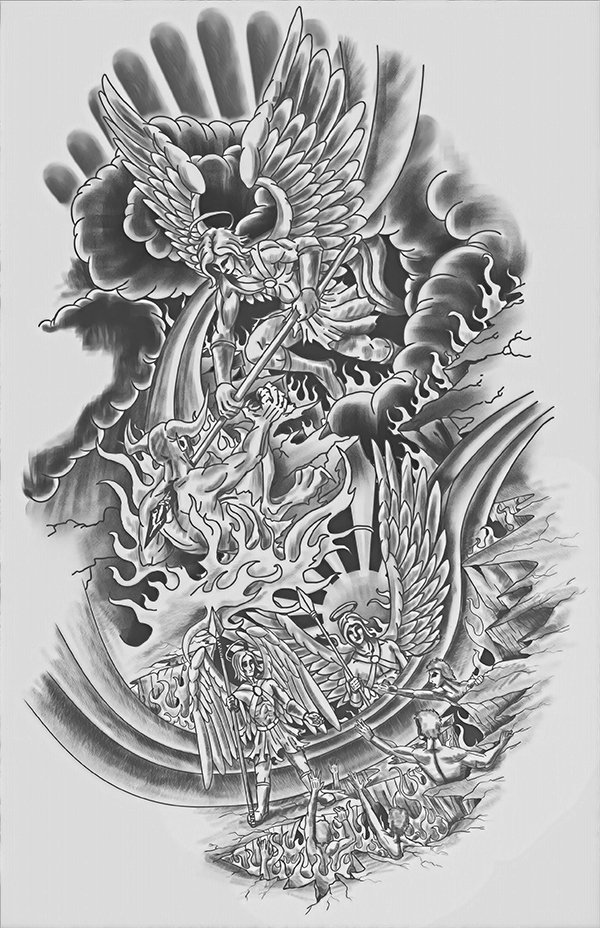 600x928 religious philosophical tattoo meanings custom tattoo design - Religious Tattoo Drawings