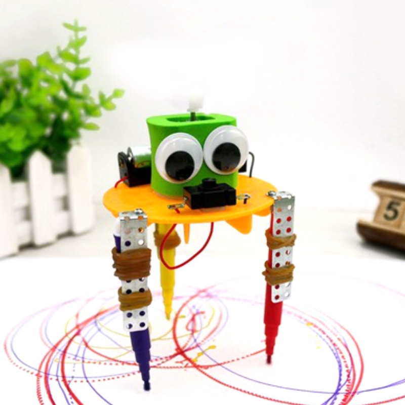 800x800 diy doodle robot drawing children science experiment toy remote - Remote Control Drawing