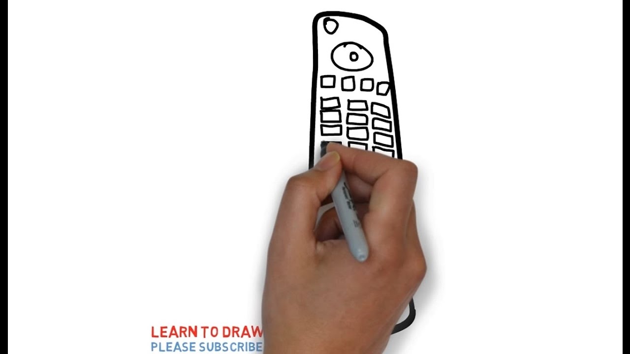 1280x720 easy step for kids how to draw a remote control - Remote Control Drawing