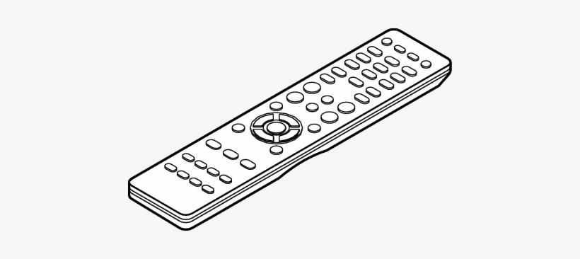 820x366 tv remote drawing - Remote Control Drawing