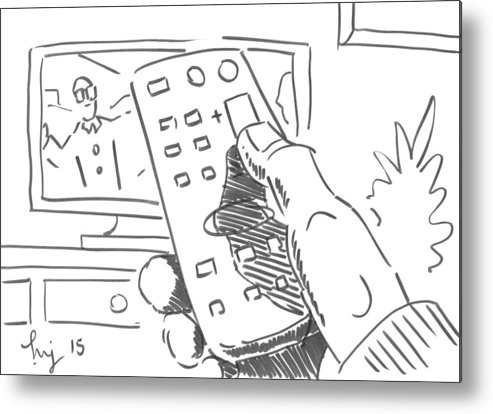 493x414 watching tv using the remote control cartoon - Remote Control Drawing
