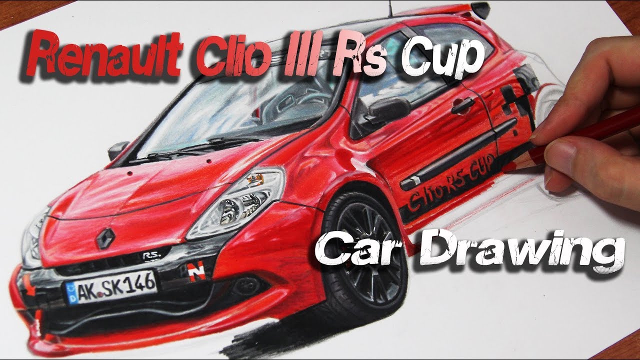 1280x720 my first renault drawing! clio rs cup hot hatch orhan ozvatan - Renault Drawing