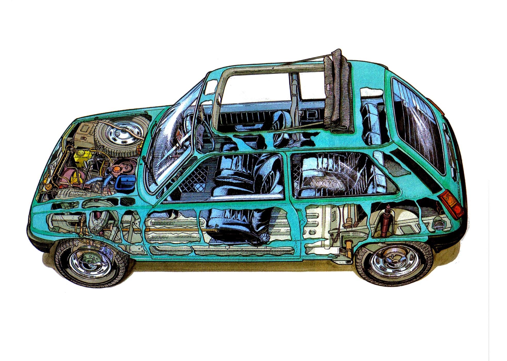 1966x1400 renault cutaway drawing in high quality - Renault Drawing