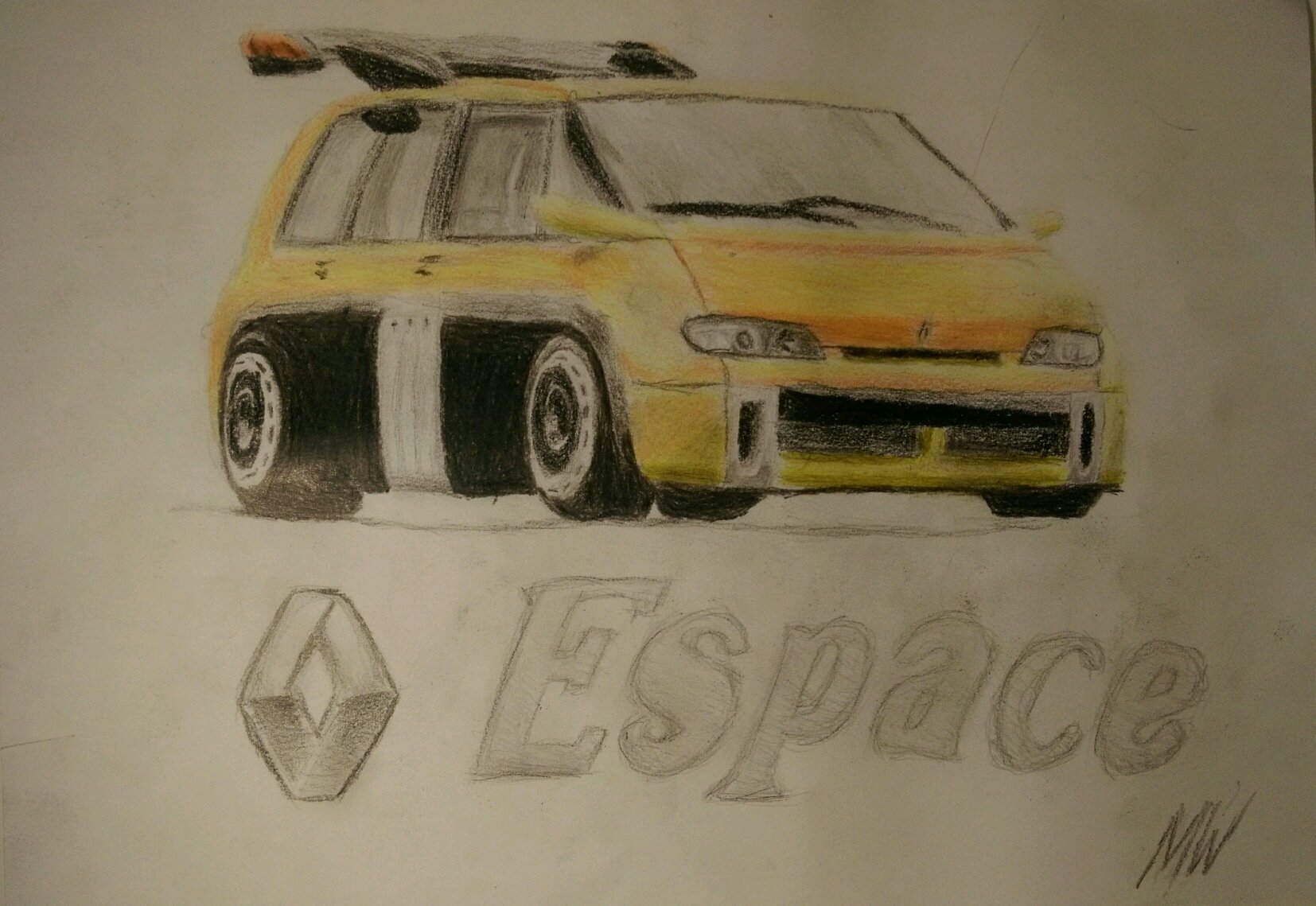 1654x1139 drawing of the renault espace - Renault Drawing