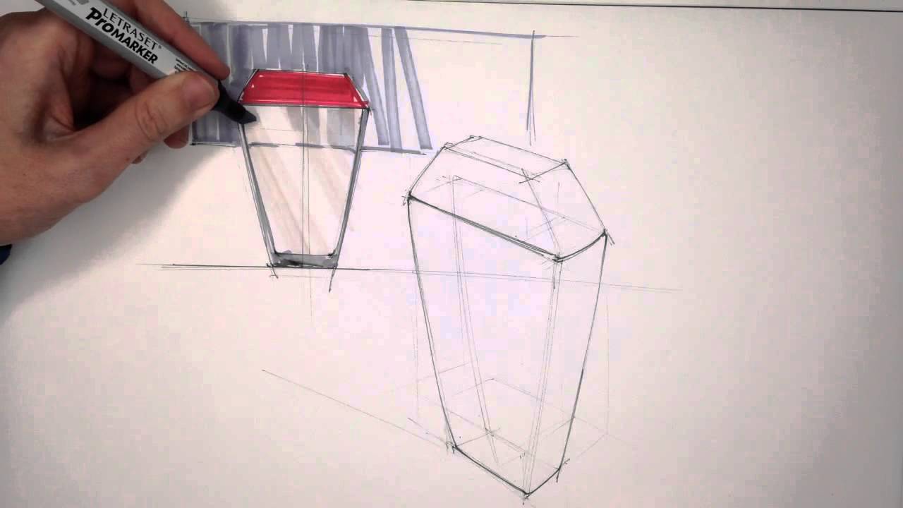 1280x720 Rendering Glass With Markers - Rendering Drawing