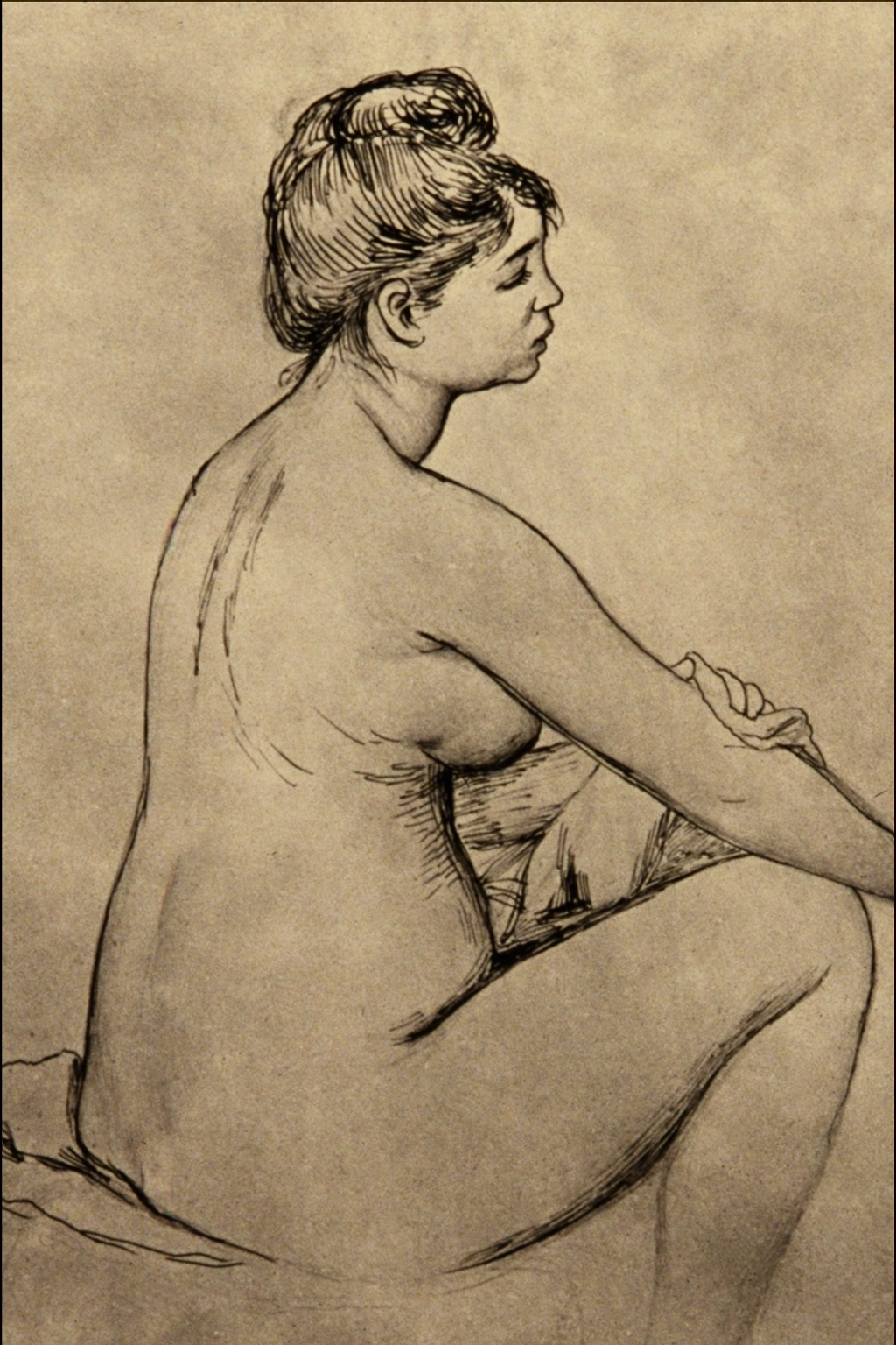 1024x1536 filebather drying herself - Renoir Drawings