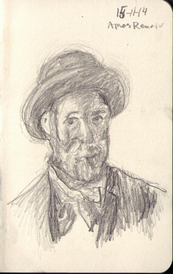 701x1106 Portrait After Renoir One Drawing Daily - Renoir Drawings