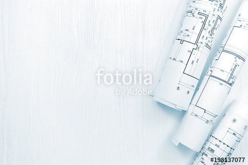 500x334 rolled architectural blueprints and engineering drawings for house - Renovation Drawings