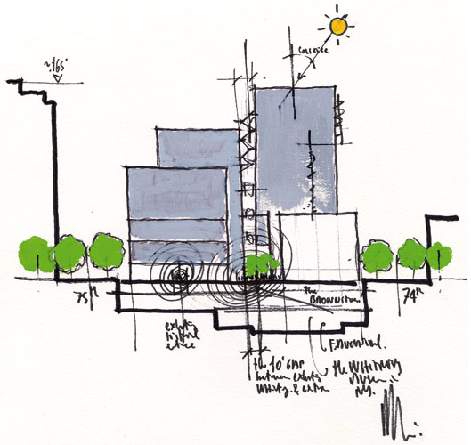 529x500 whitney museum of american art - Renzo Piano Drawings