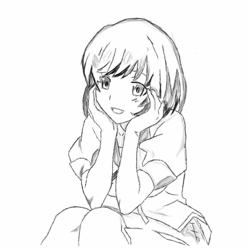 800x800 Class Representative From Monogatari Series - Representative Drawing