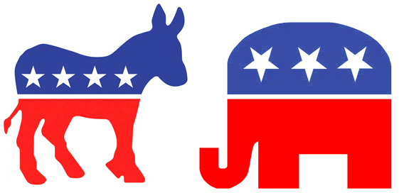 575x272 Political Animals Republican Elephants And Democratic Donkeys - Republican Elephant Drawing