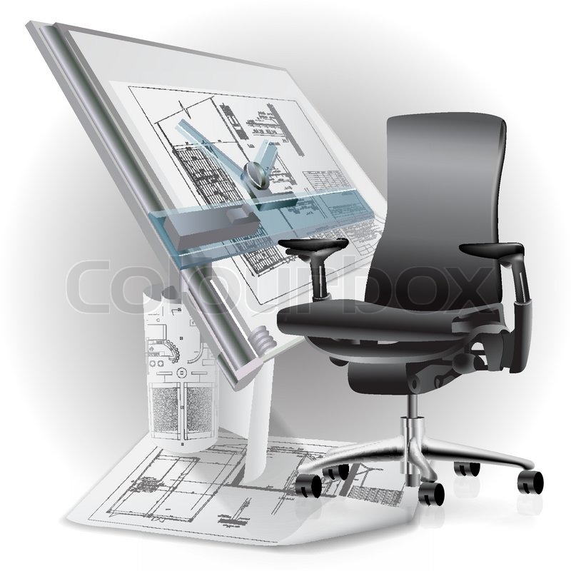800x800 part of office interior with a chair stock vector colourbox - Requirements And Equipment For Modern Drawing Offices