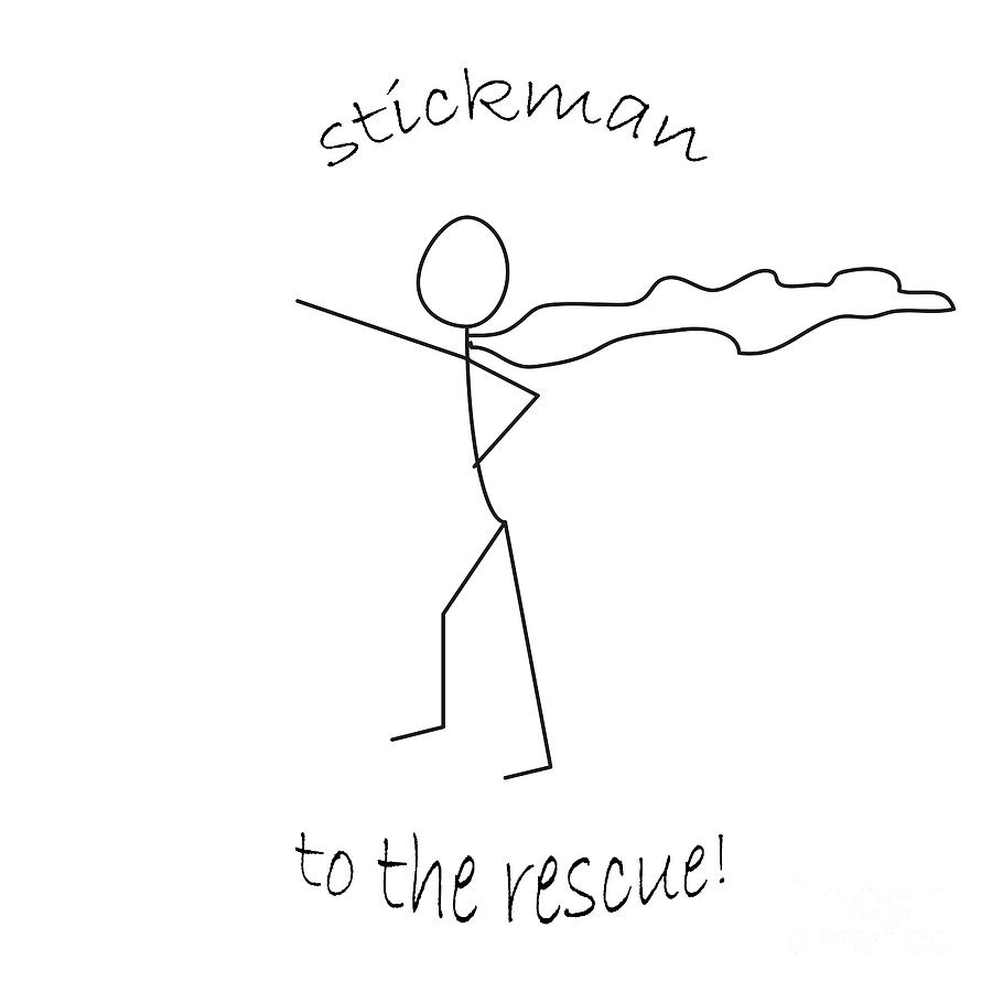900x900 stickman to the rescue b drawing - Rescue Drawing