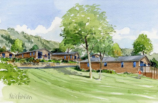 550x359 artisits drawing of cheddar woods - Resort Drawing