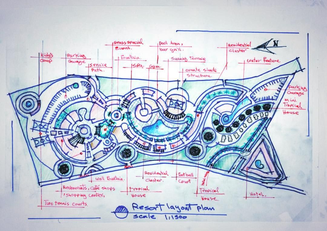 1080x762 resort - Resort Drawing