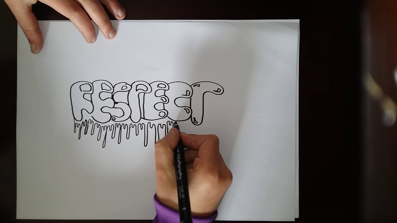 1280x720 How To Draw Graffiti Respect - Respect Drawing