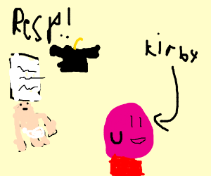300x250 Kirby Runs Away From Responsibility - Responsibility Drawing