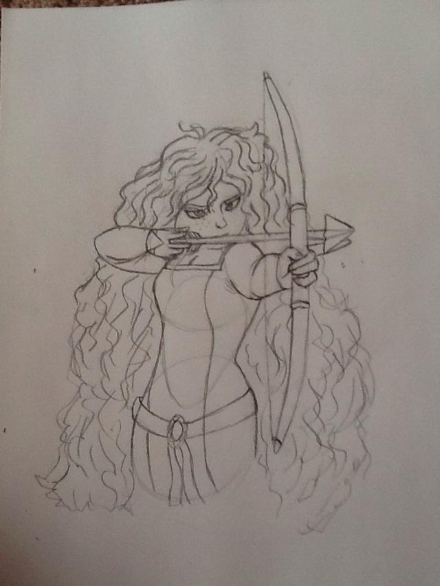 640x853 how to draw merida from brave - Rest Drawing