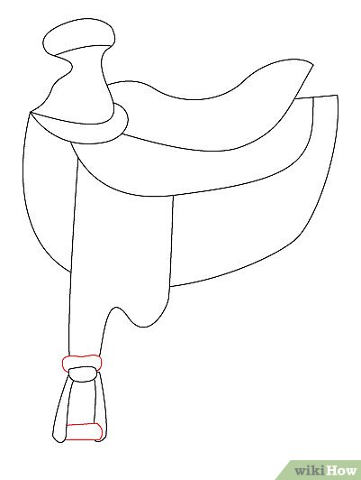 401x532 how to draw a horse saddle steps - Rest Drawing