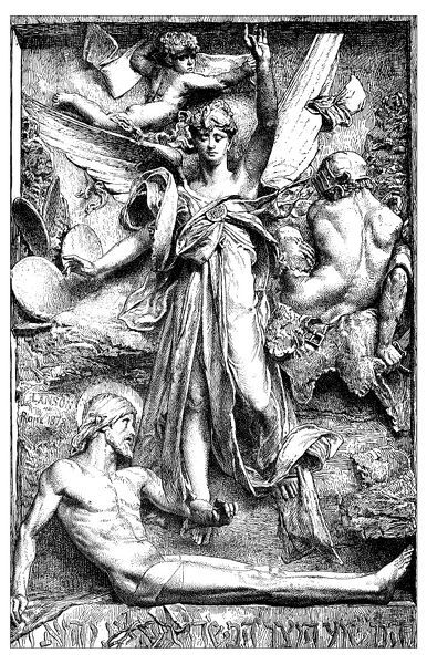 386x600 prints of antique illustration of resurrection of christ - Resurrection Drawing