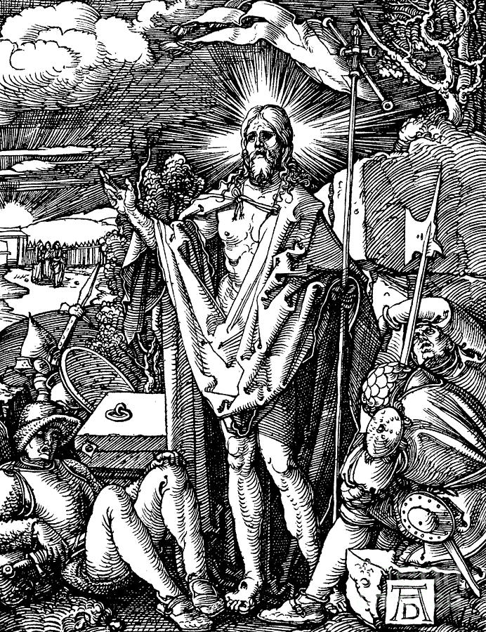 692x900 the resurrection, from the small passion drawing - Resurrection Drawing