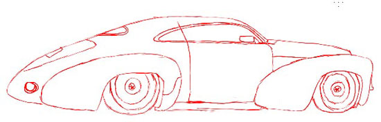 550x177 retro car drawing photoshop tutorials designstacks - Retro Car Drawing