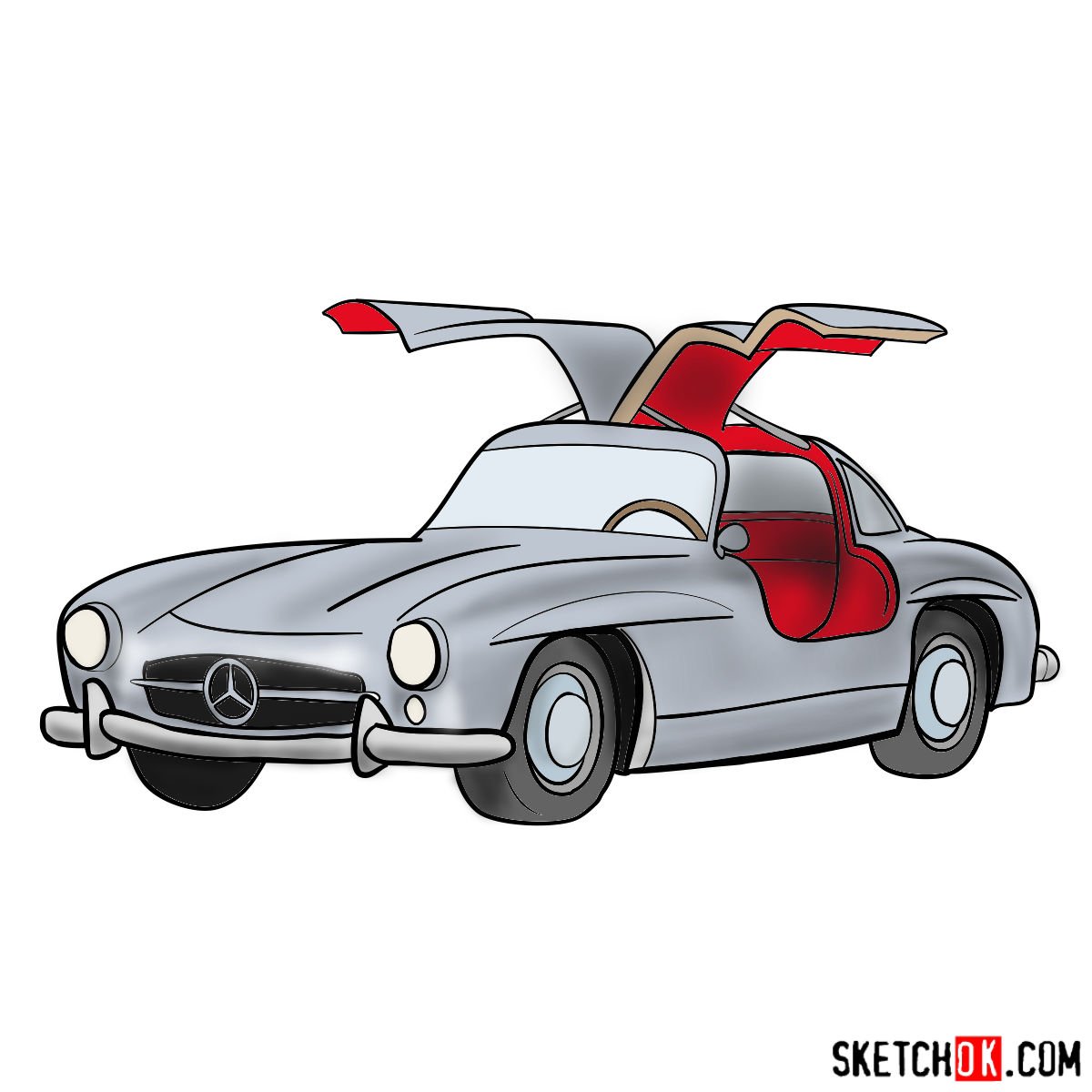 1200x1200 retro cars - Retro Car Drawing
