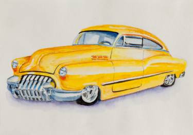 375x264 retro car drawing - Retro Car Drawing