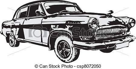 450x229 Vector - Retro Car Drawing
