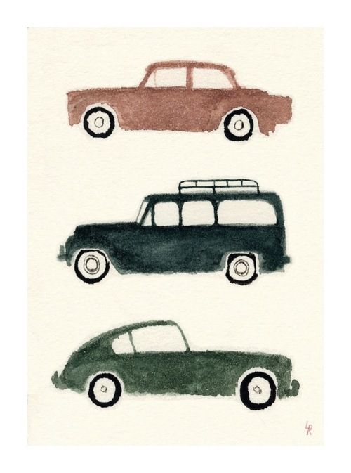 500x673 stylishly adorable vintage cars - Retro Car Drawing