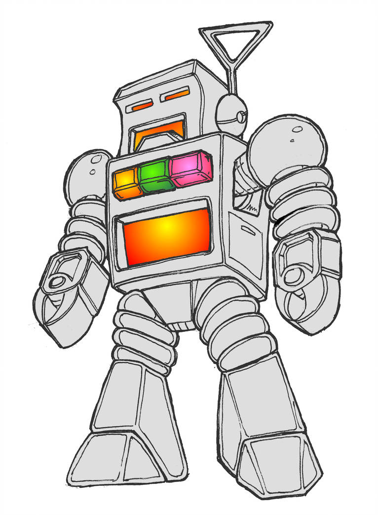 766x1043 retro robot final - Retro Robot Drawing