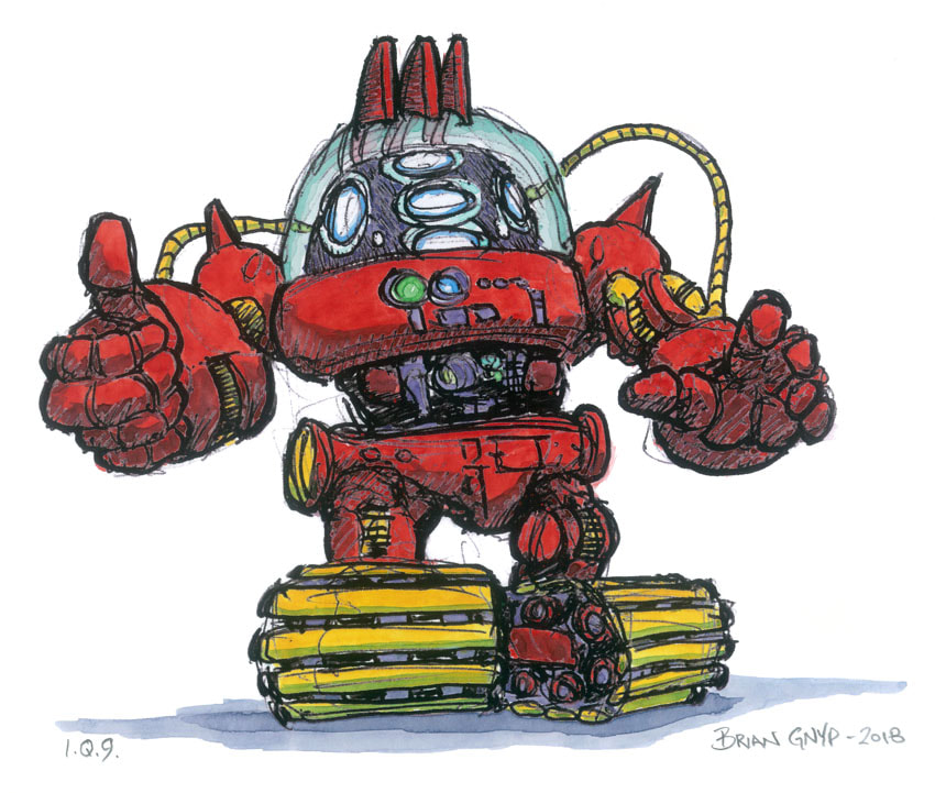 850x721 retro robots - Retro Robot Drawing