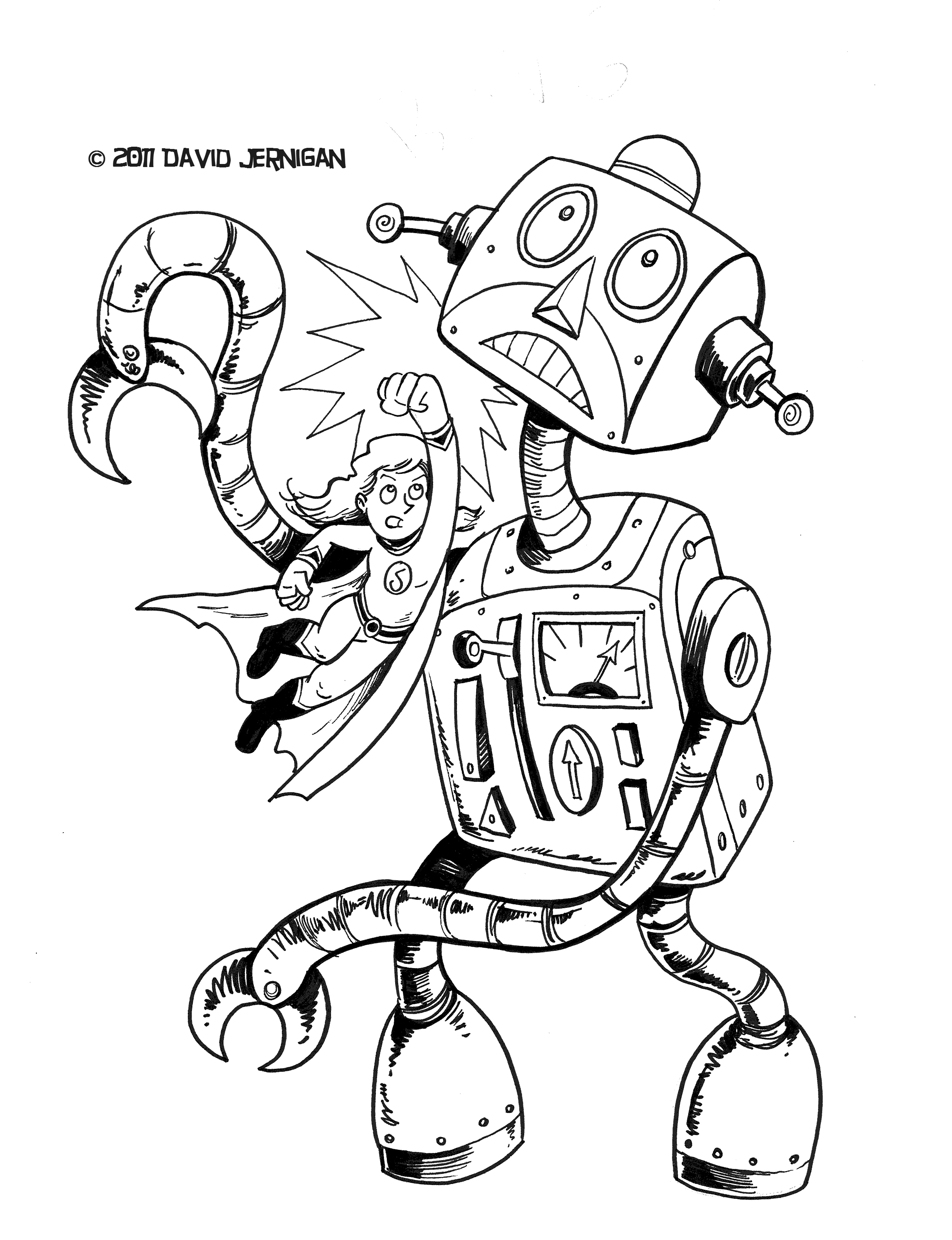 2479x3229 retro robot drawings i created when i was supposed to be doing - Retro Robot Drawing