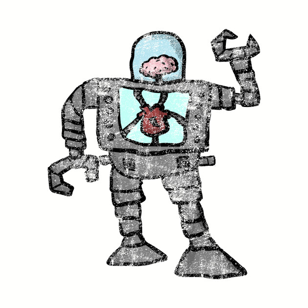 630x630 faded retro robot cartoon - Retro Robot Drawing