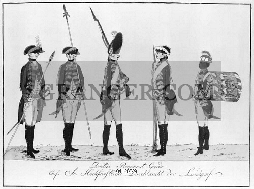 500x373 image of hessian soldiers - Revolution Drawing