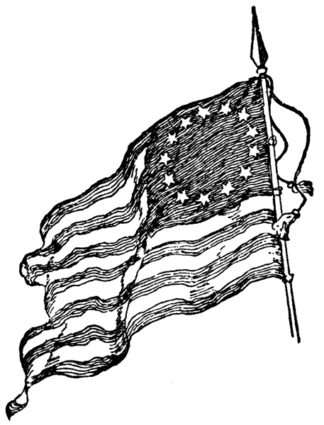 457x600 revolutionary war flags - Revolutionary War Drawings