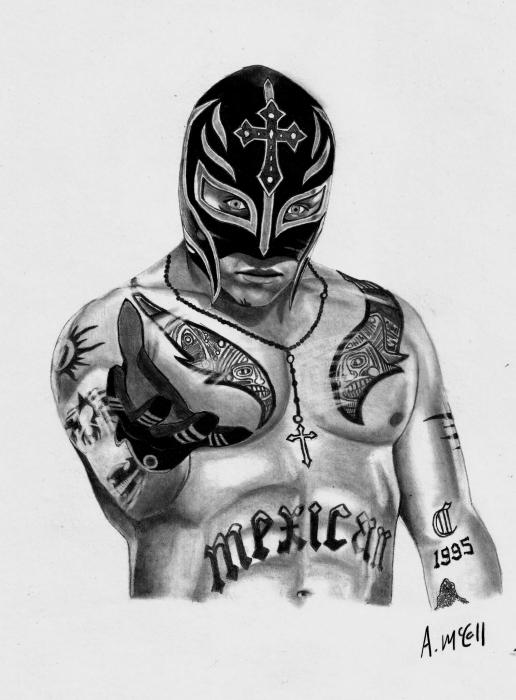 Drawing Rey Mysterio Rey Mysterio Mask Sketch At