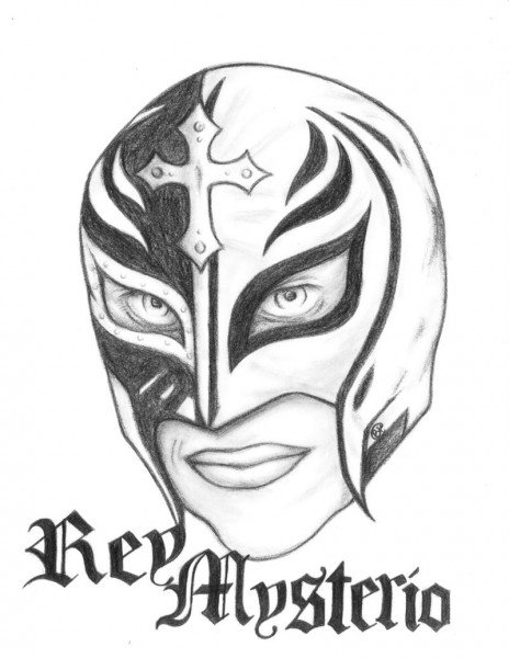 464x600 Rey Mysterio Drawing At Getdrawings Com Best Coloring Collection - Rey Mysterio Drawing