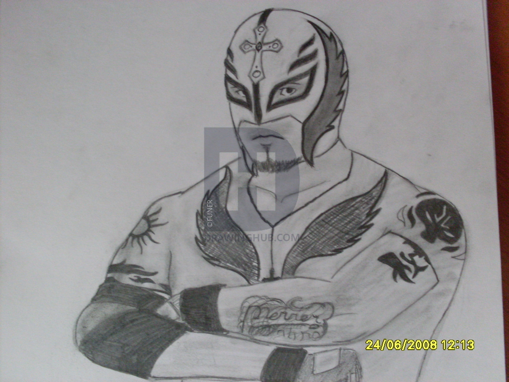 1024x768 Rey Mysterio Drawing - Rey Mysterio Drawing
