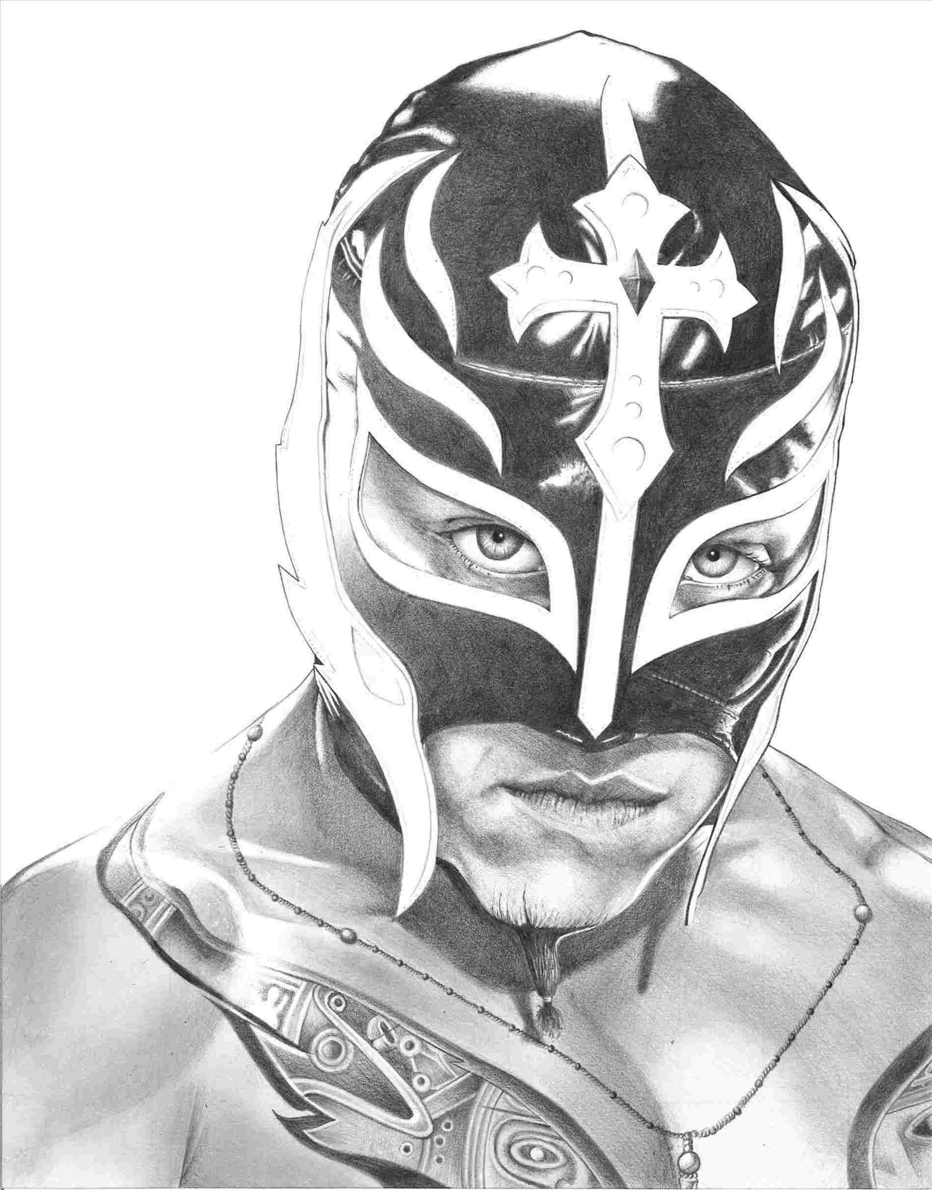 Drawing rey mysterio | 👉👌Раскраски WWE - Распечатать бесплатно бойцов