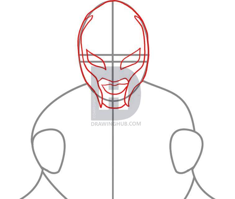 756x643 How To Draw Rey Mysterio, Step - Rey Mysterio Drawing