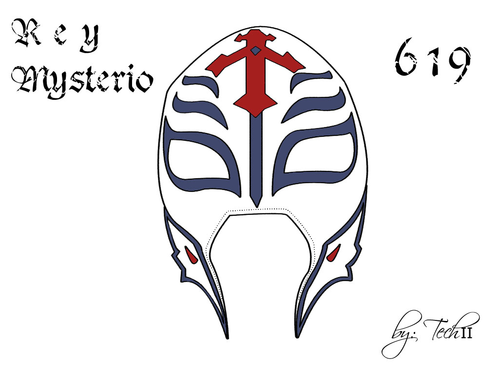 Rey Mysterio Mask Drawing at PaintingValley.com | Explore collection of