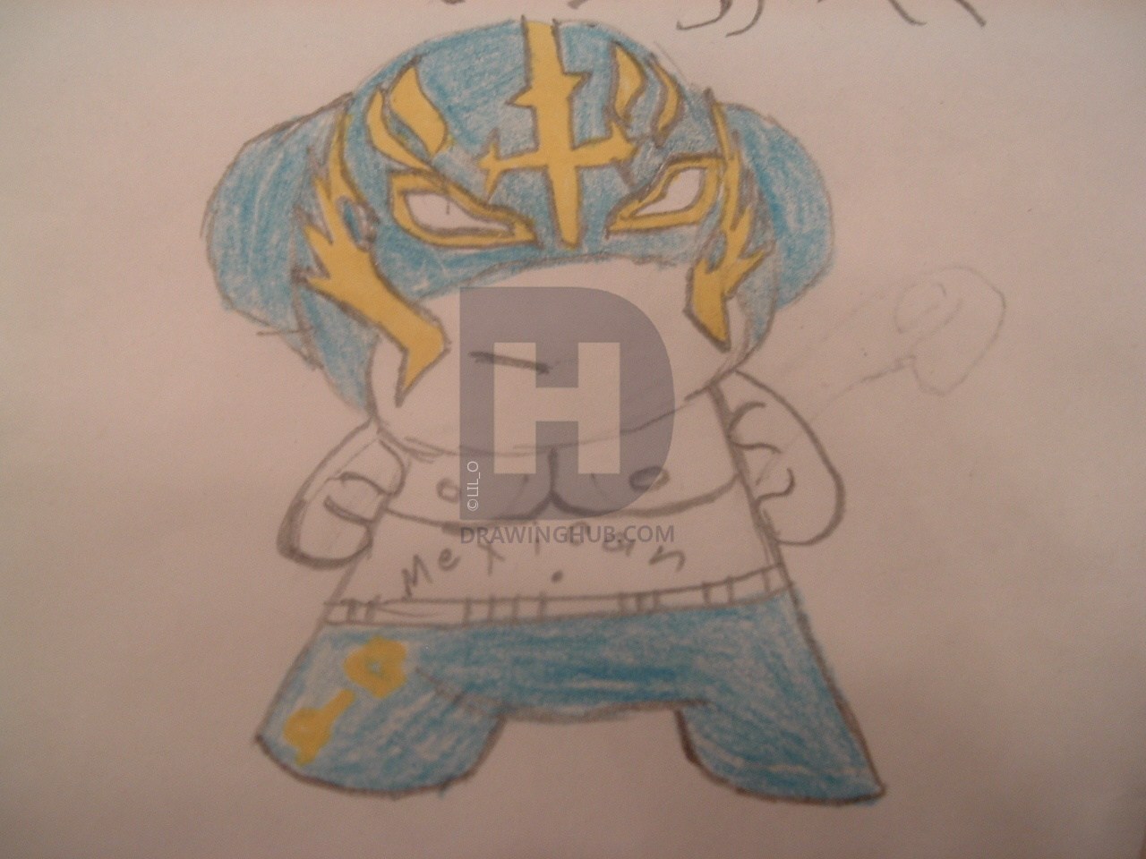 1280x960 Step - Rey Mysterio Mask Drawing
