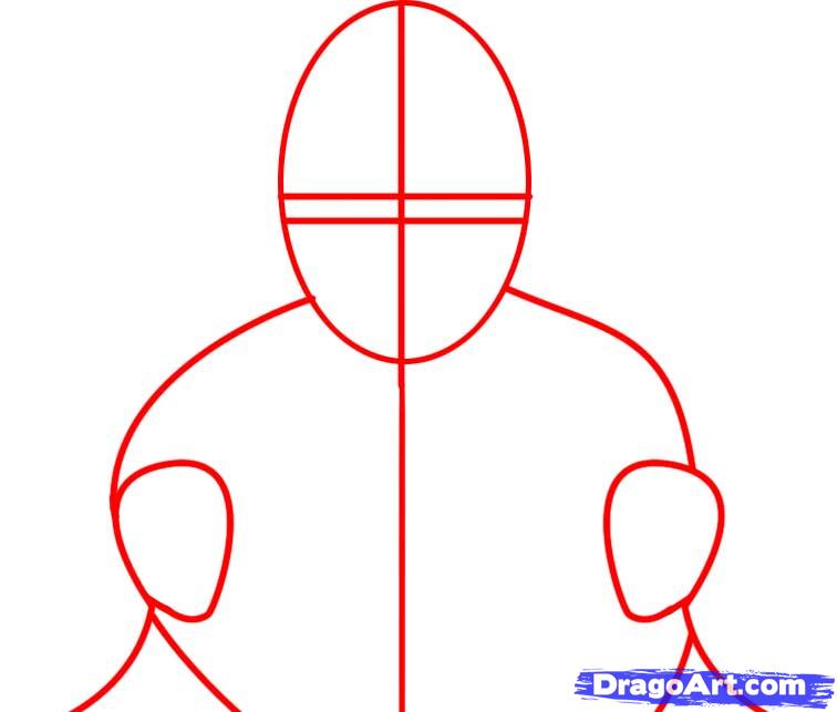 756x643 How To Draw Rey Mysterio, Step - Rey Mysterio Mask Drawing