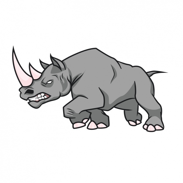 626x626 rhino vectors, photos and free download - Rhino Cartoon Drawing