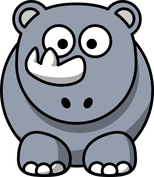 522x600 studiofibonacci cartoon rhino clip art free vector in open office - Rhino Cartoon Drawing