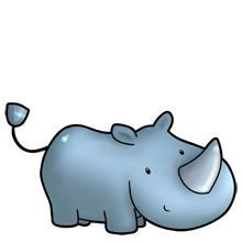 220x220 Cuteness - Rhino Cartoon Drawing